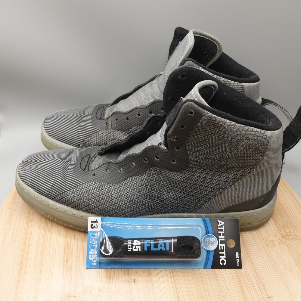 Nike Shoes Mens 8.5 Air Pro Stepper High Top Wolf Gray Sneakers 776086-002 Flaws